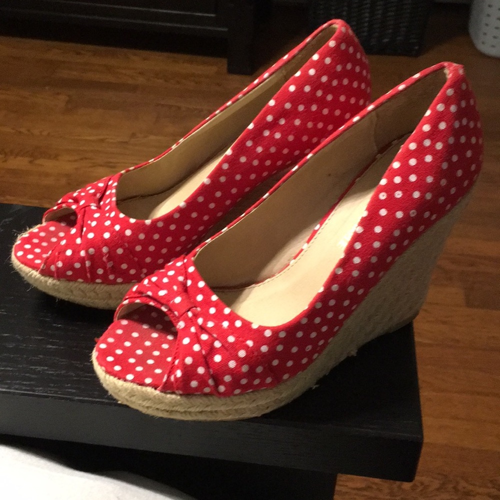 Charming Charlie peep toe wedges